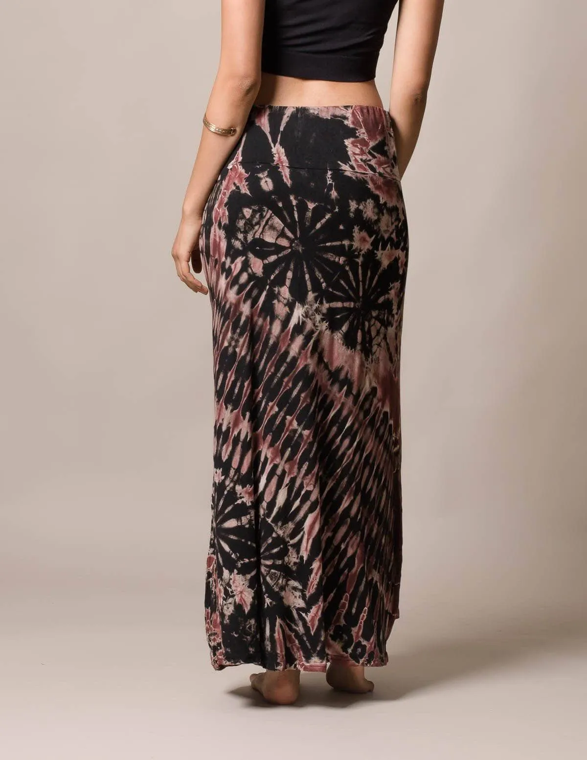 Boho Tie-Dye Maxi Skirt