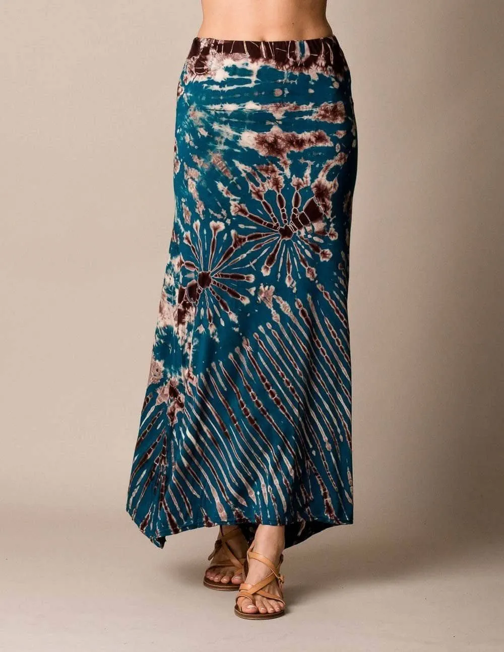 Boho Tie-Dye Maxi Skirt