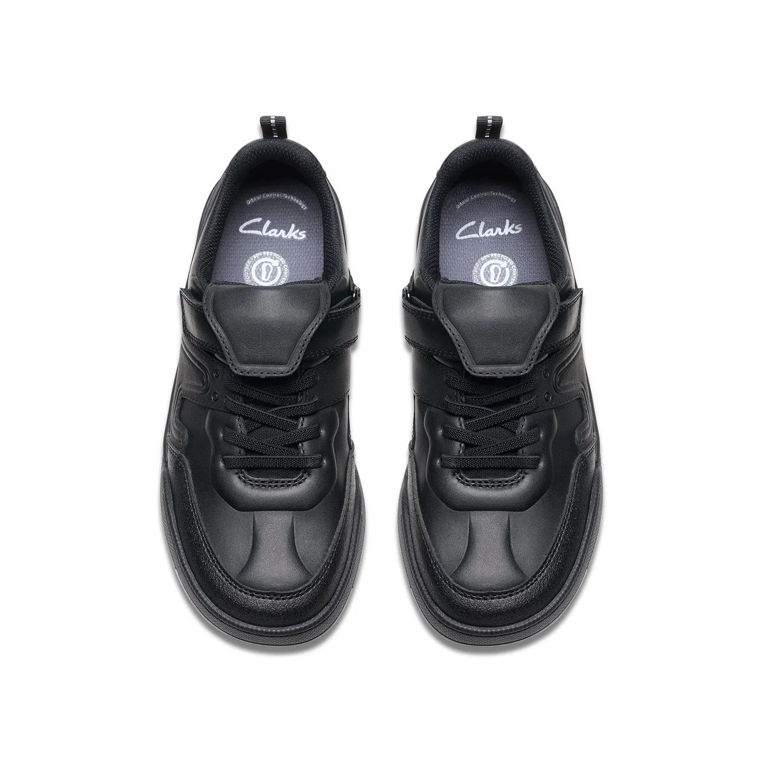 Boys - Laser Track Youth Black Leather