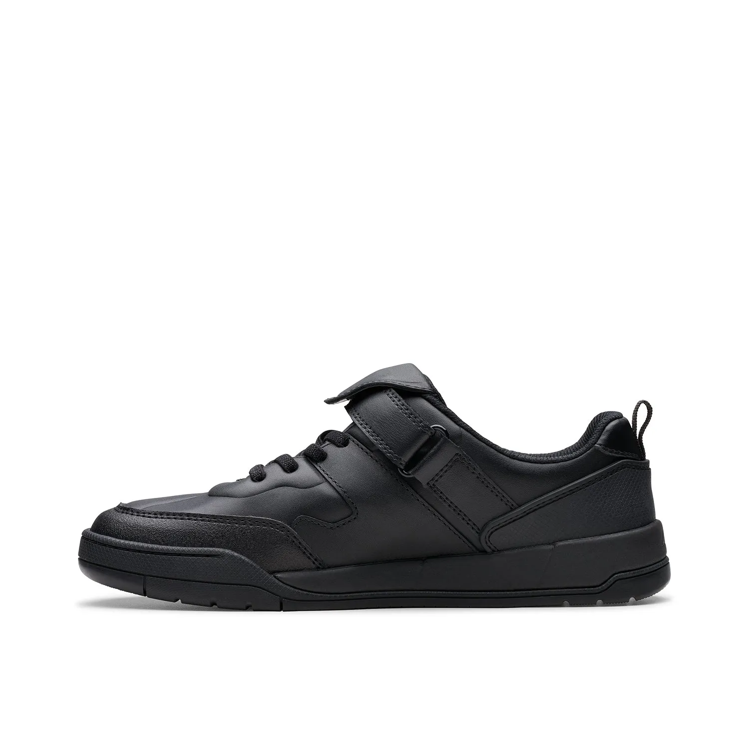 Boys - Laser Track Youth Black Leather