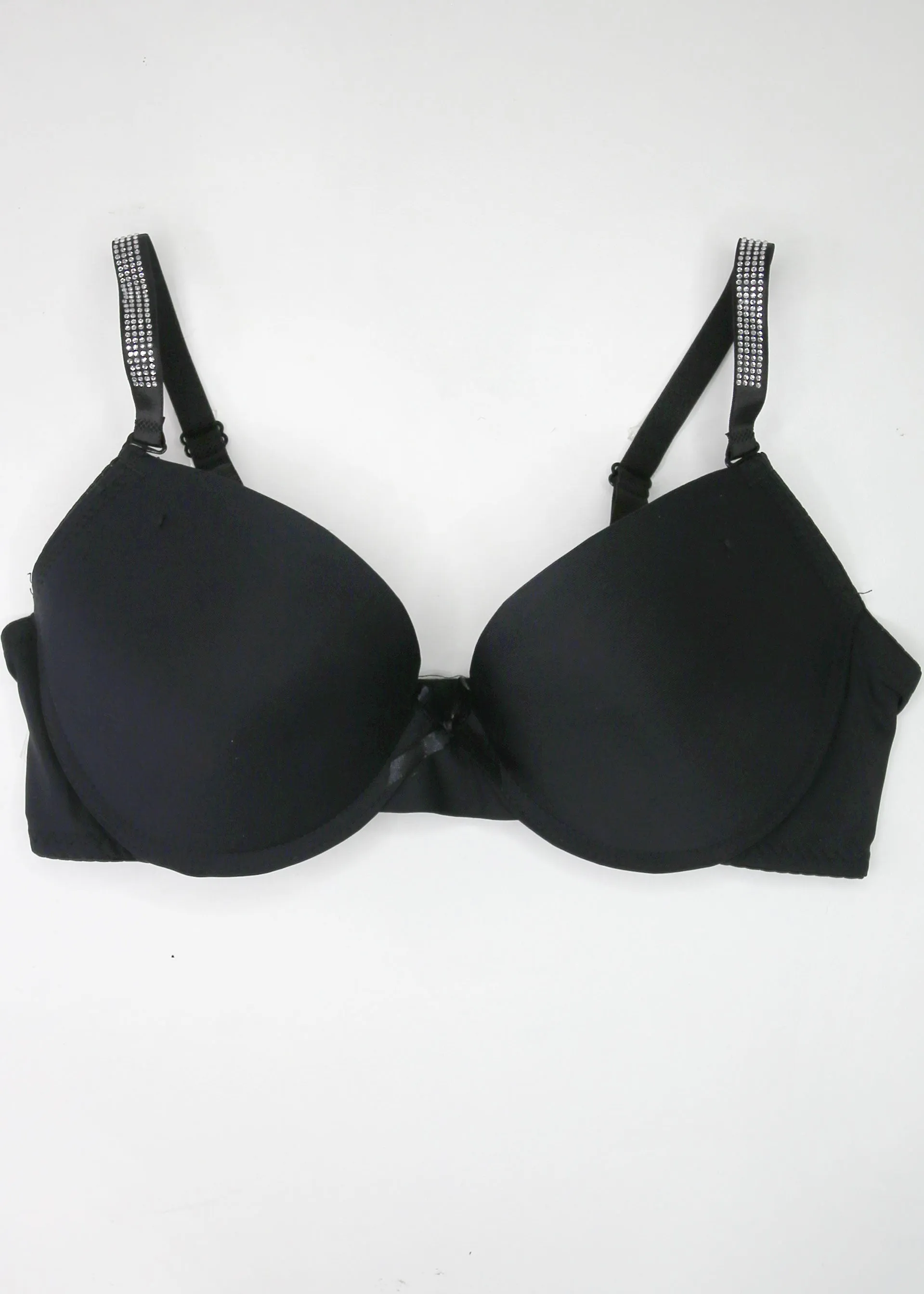 Bridget Black Embellished Strap Bra