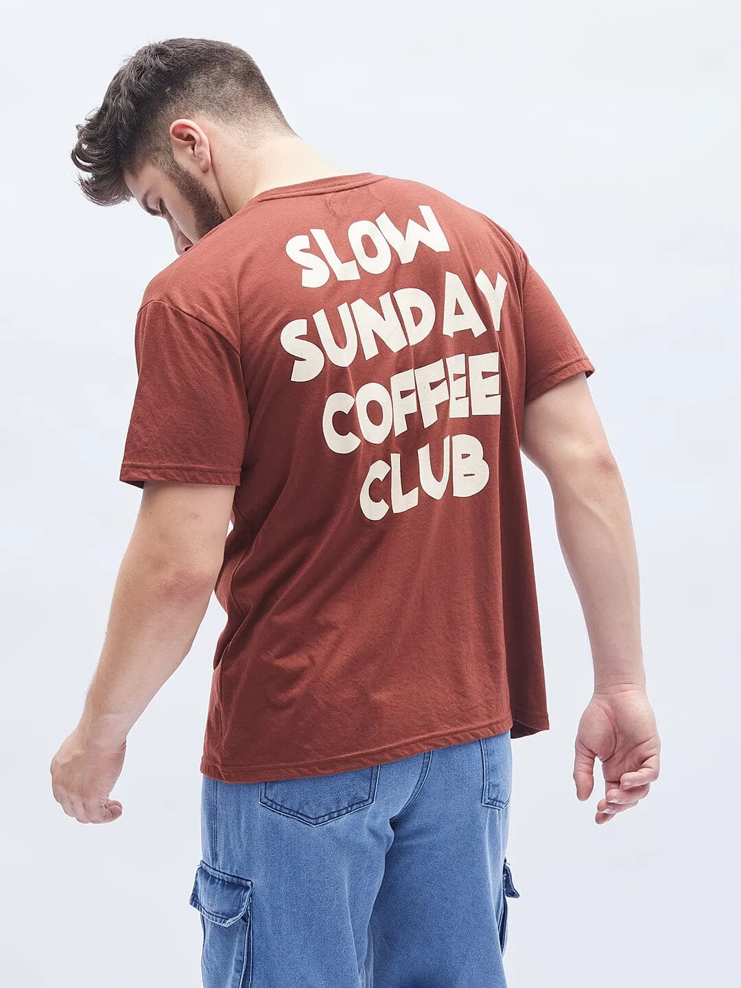 Brown Coffee Club Oversized T-Shirt