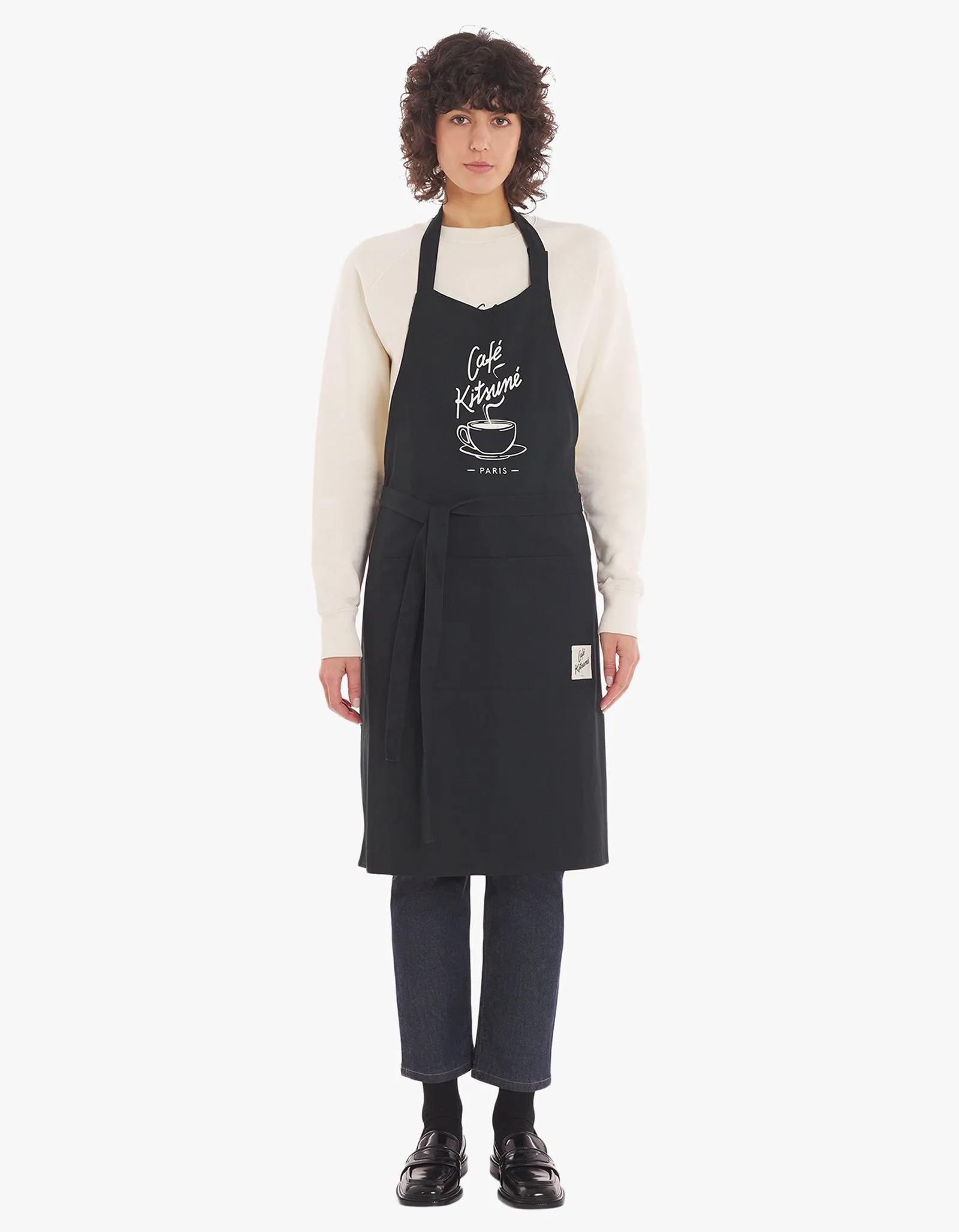 Cafe Kitsune Coffee Cup Apron - Black