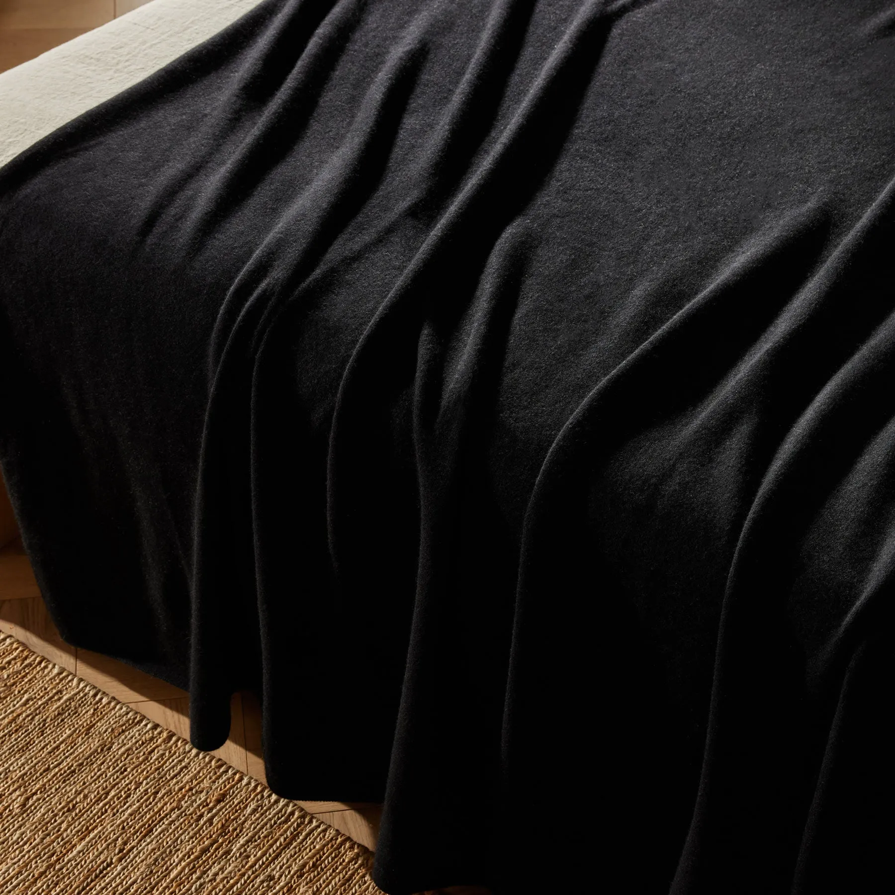 Cashmere Knit Blanket - Black