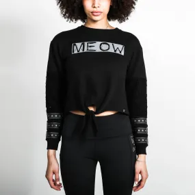 Catwoman Meow Front Tie Long Sleeve