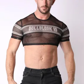 Cellblock 13 Challenger mesh crop top black