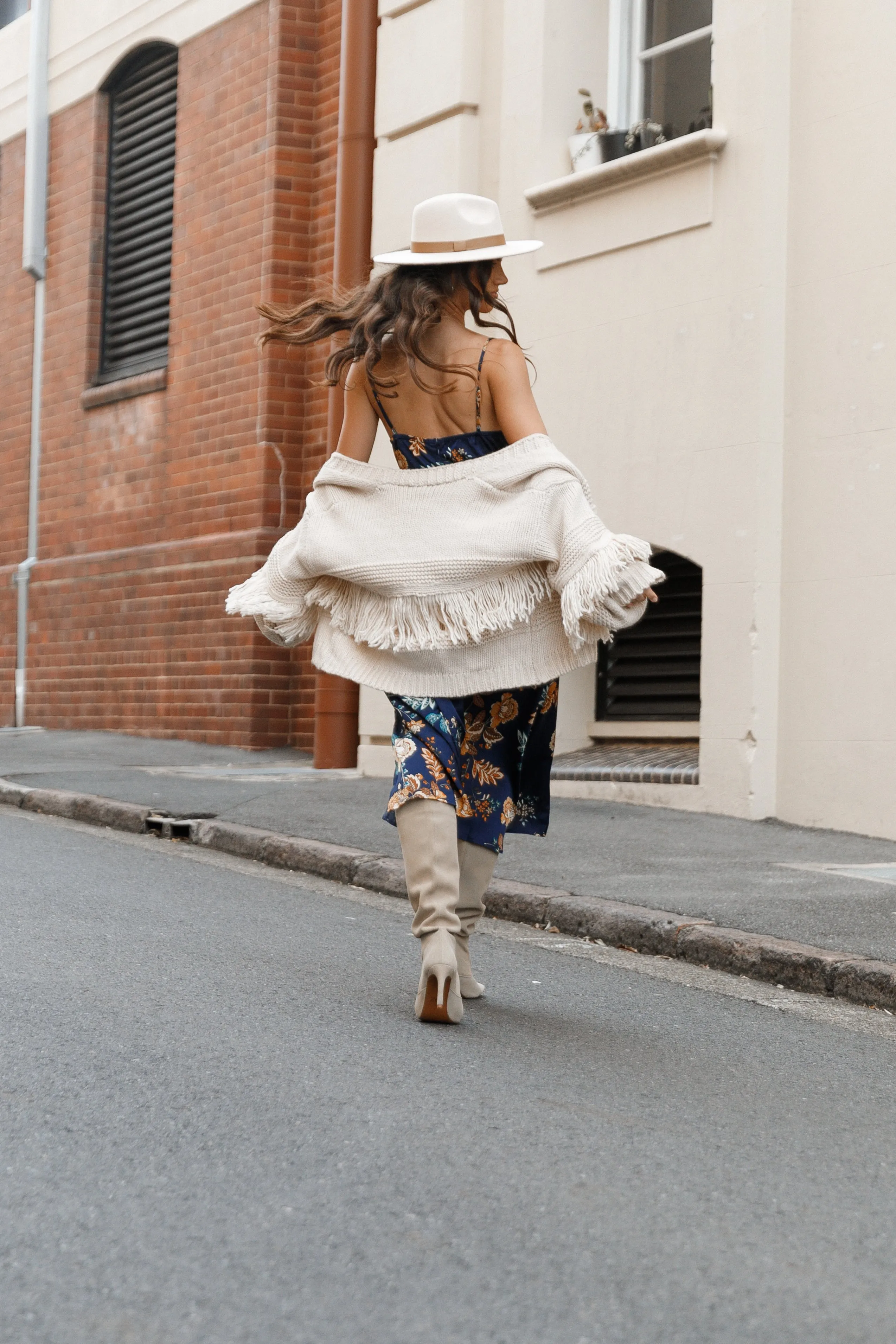 Cheryl Fringe Cardigan Sweater - Ivory