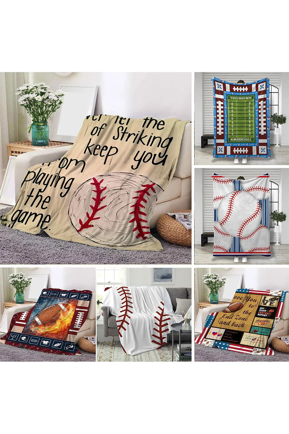 Chestnut Ball Game Fashion Fleece Blanket 130*150cm