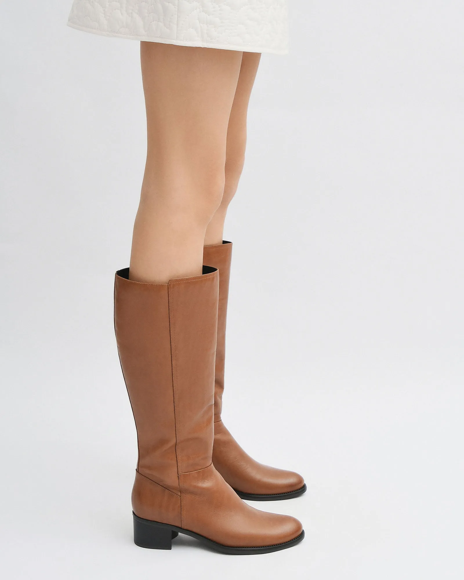 CHICAGO KNEE BOOTS BRANDY LEATHER