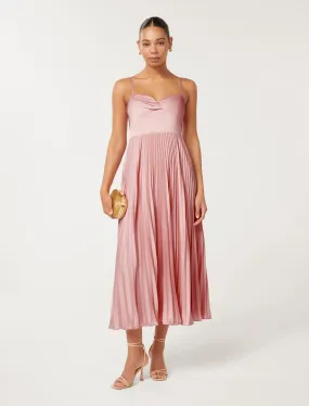 Chloe Pleated Midi Dress