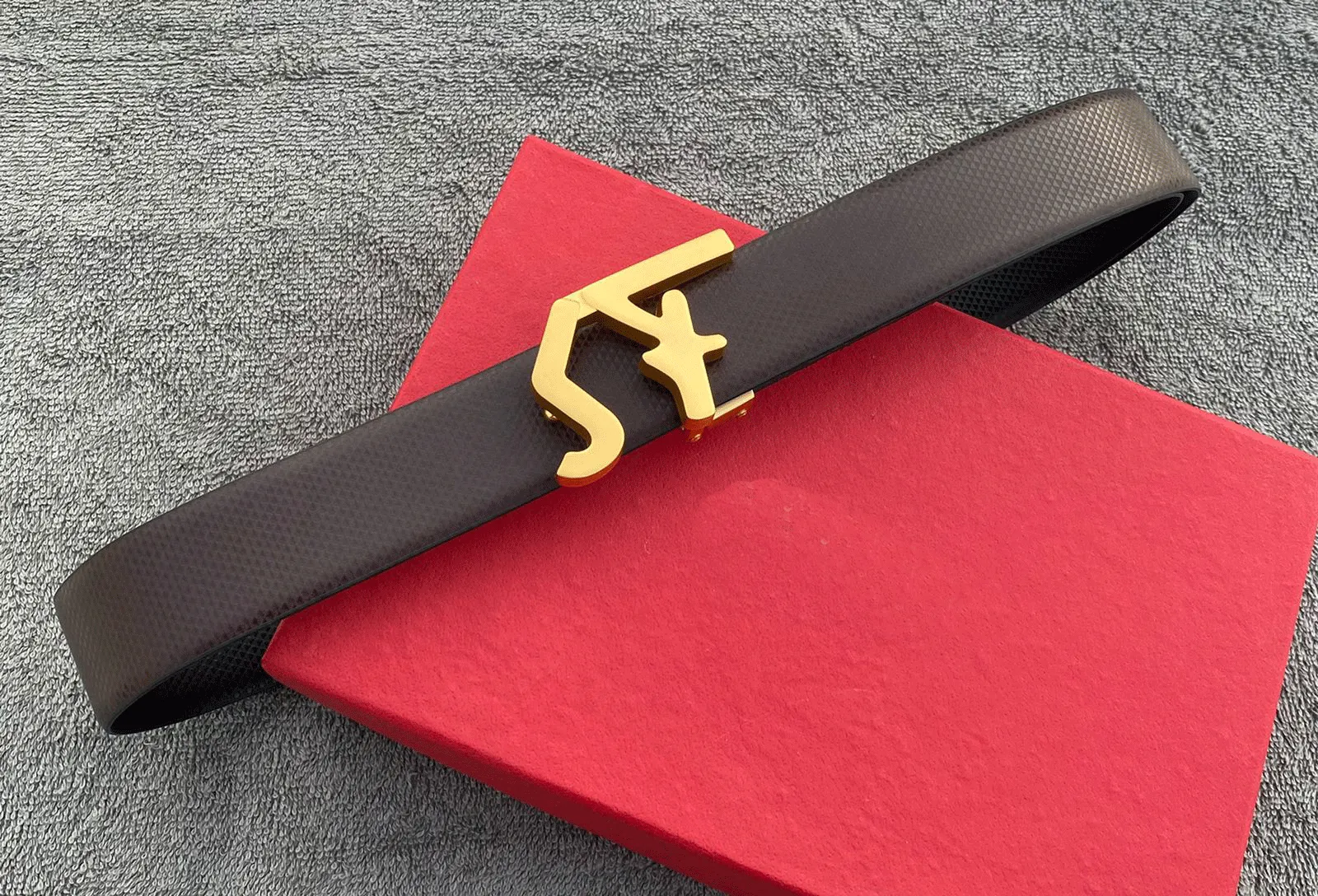 Classic SF Letter Leather Strap Belt For Men's-JonasParamount