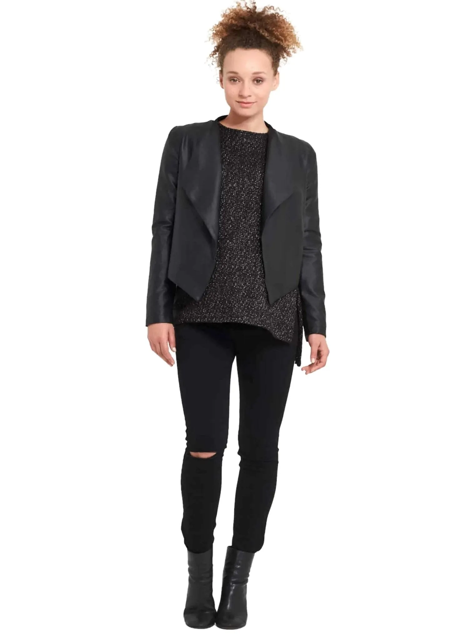 Coated Maternity Blazer