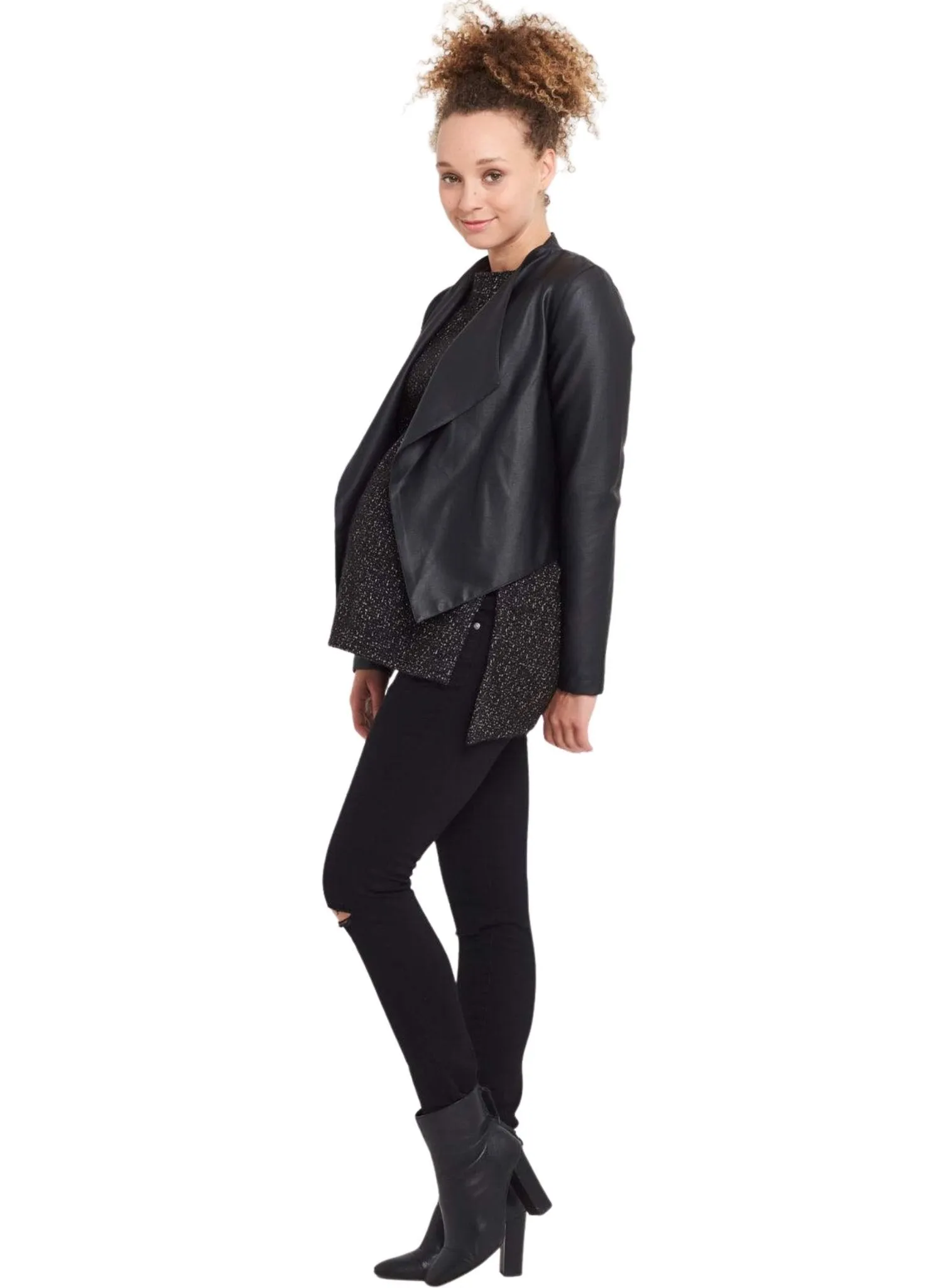 Coated Maternity Blazer