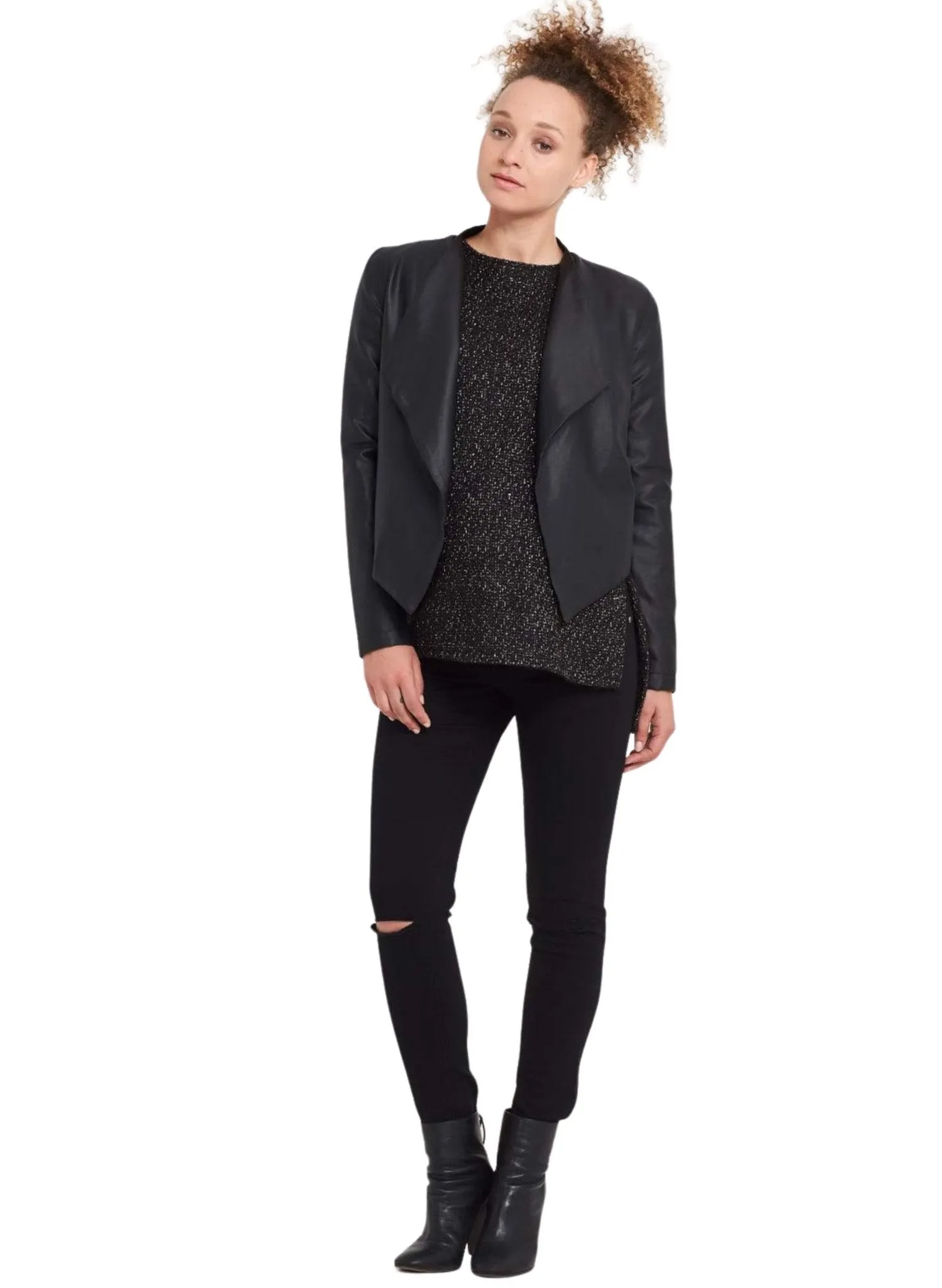 Coated Maternity Blazer