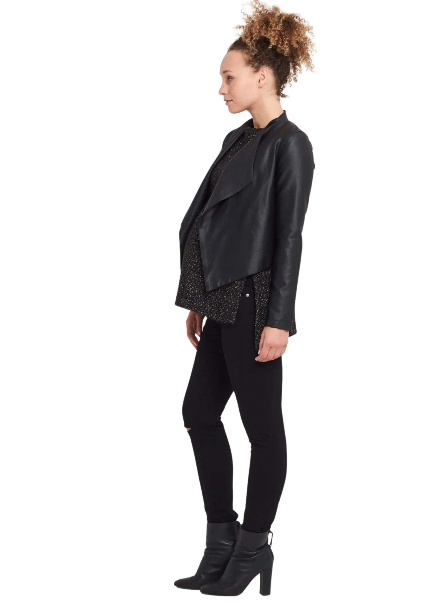 Coated Maternity Blazer