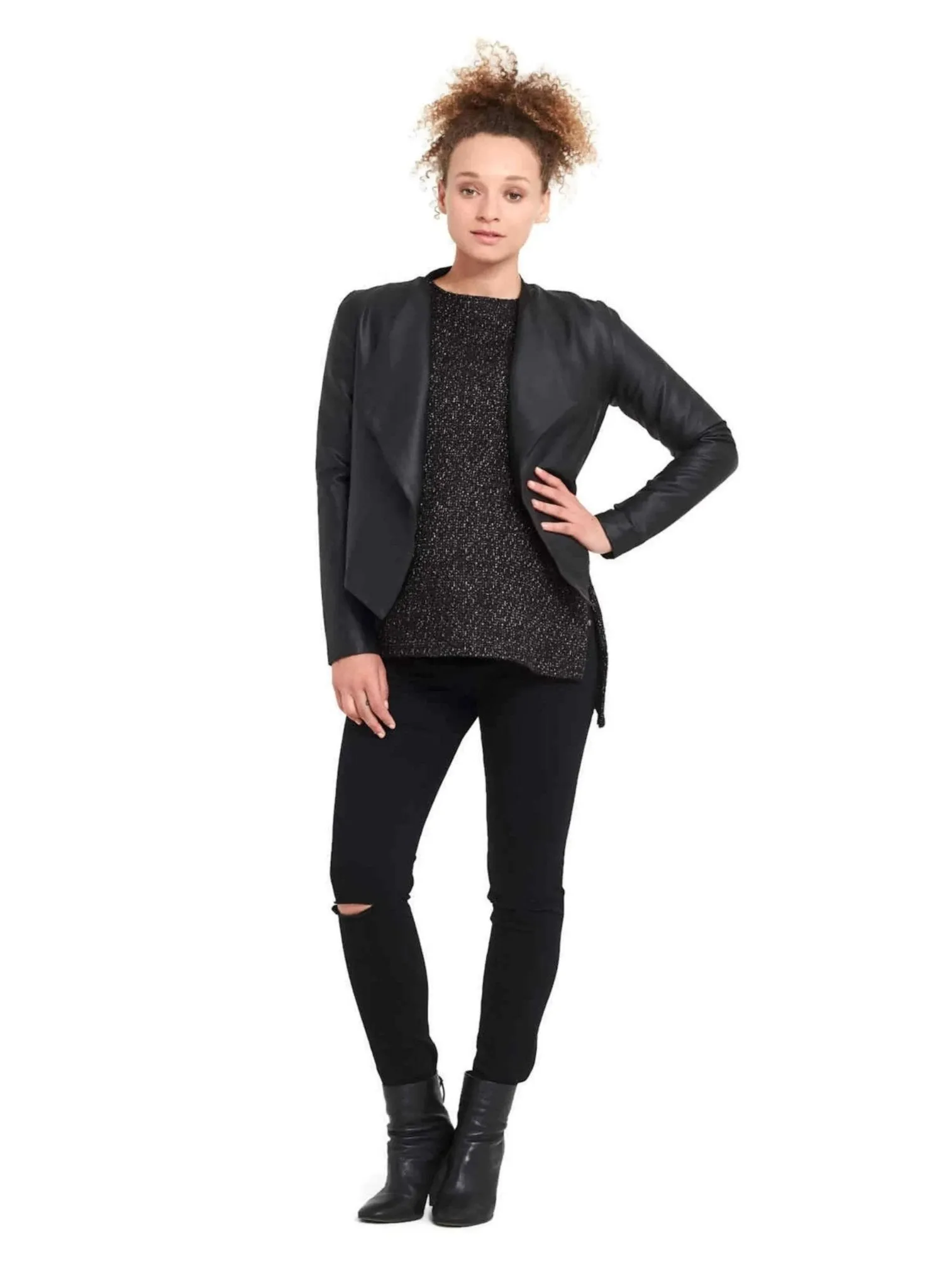 Coated Maternity Blazer