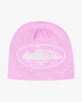 CORTEIZ ALCATRAZ SKULLY PINK BEANIE