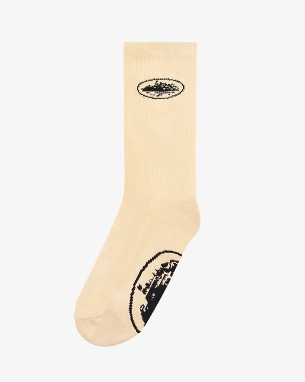 CORTEIZ ALCATRAZ SOCKS CREAM 1 PAIR (NEW)