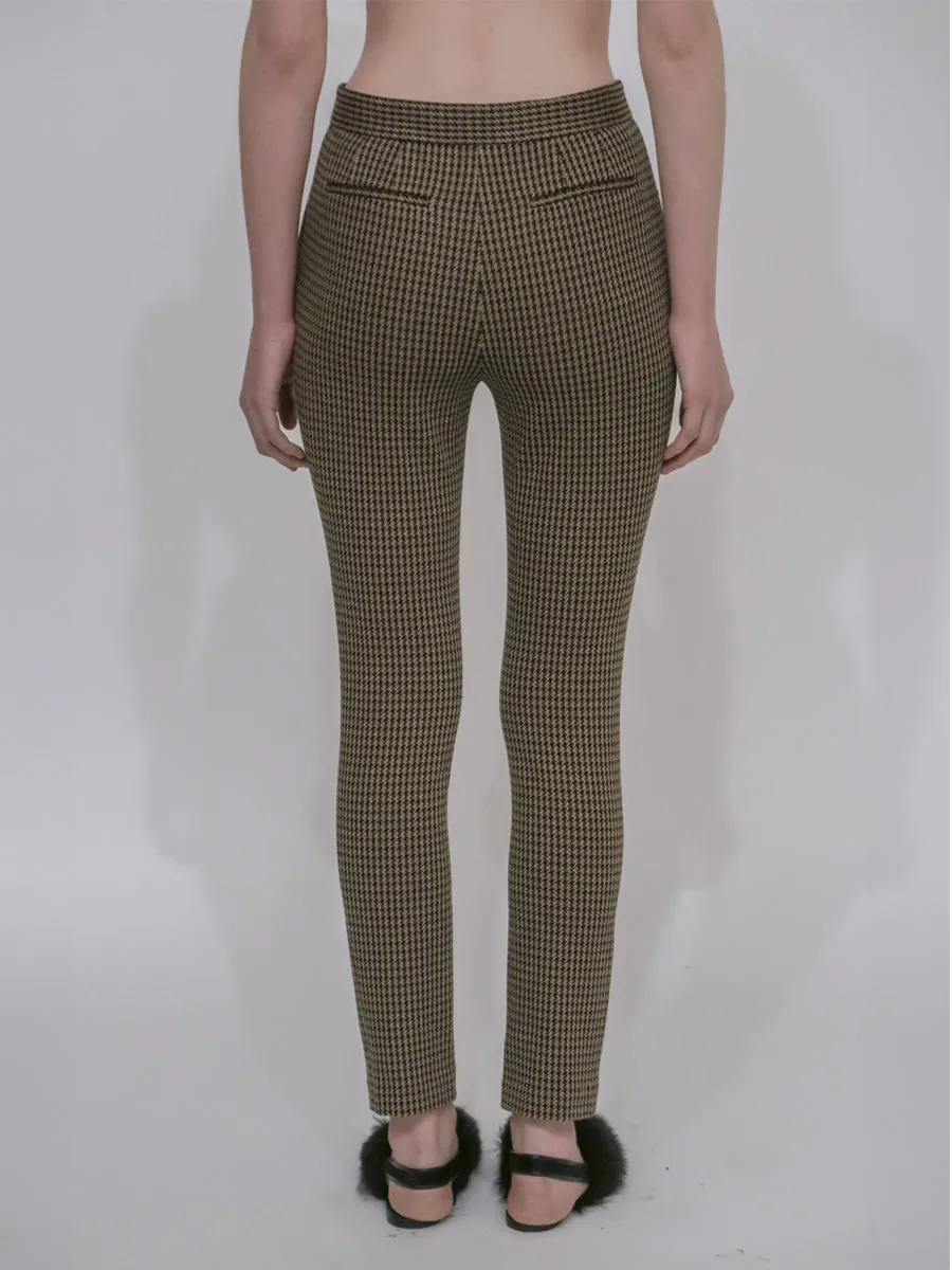 CROPPED SKINNY PANT - HOUNDSTOOTH