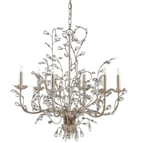 Crystal Flower Bud Chandelier, Medium