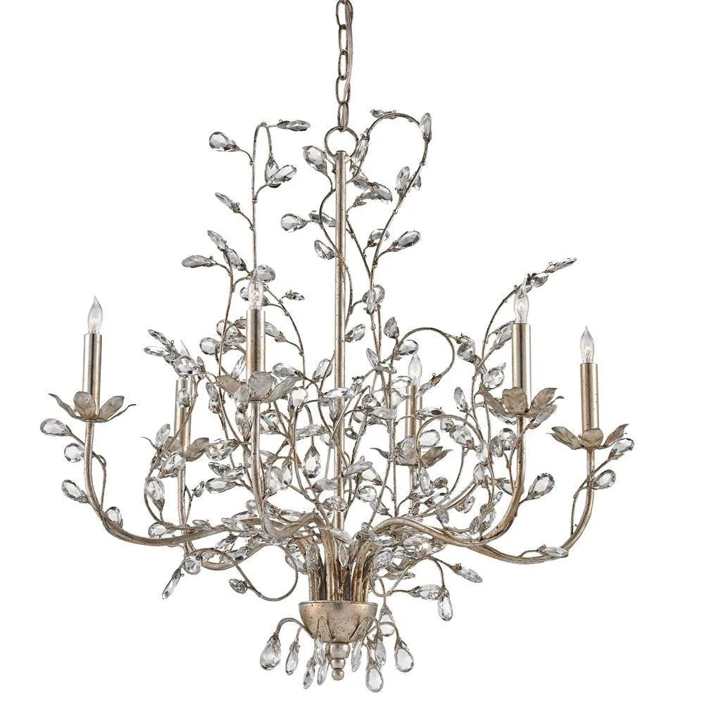 Crystal Flower Bud Chandelier, Medium