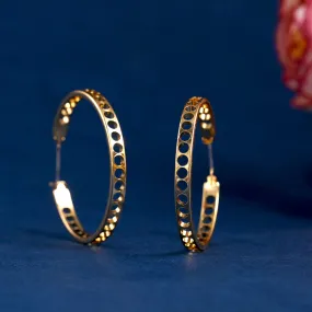 Cutwork Circular Hoop Earrings