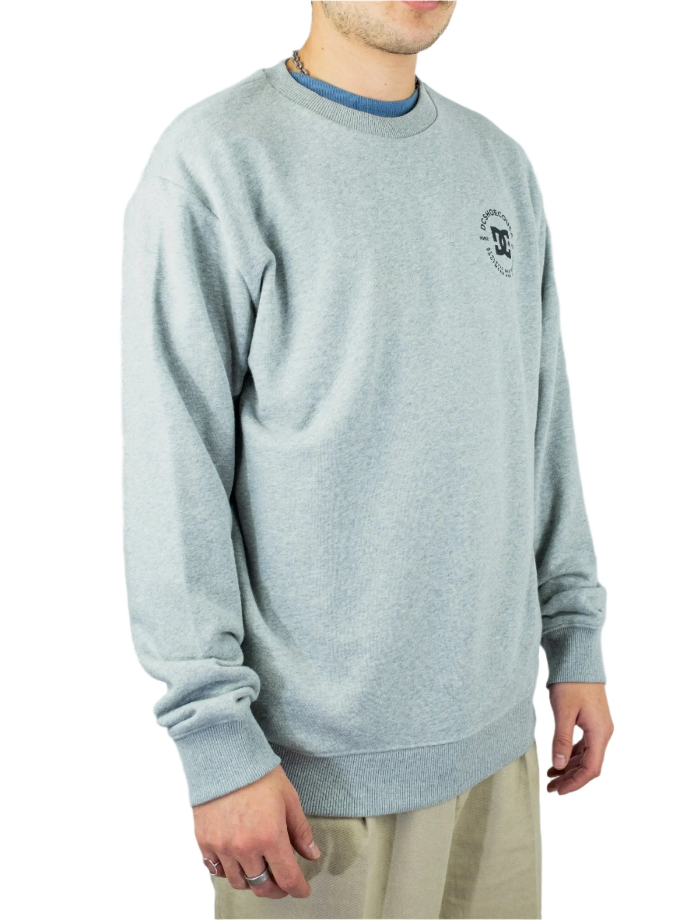 Dc Shoes - Star Pilot - Terry Cloth Crew Sweat Shirt - Heather Grey