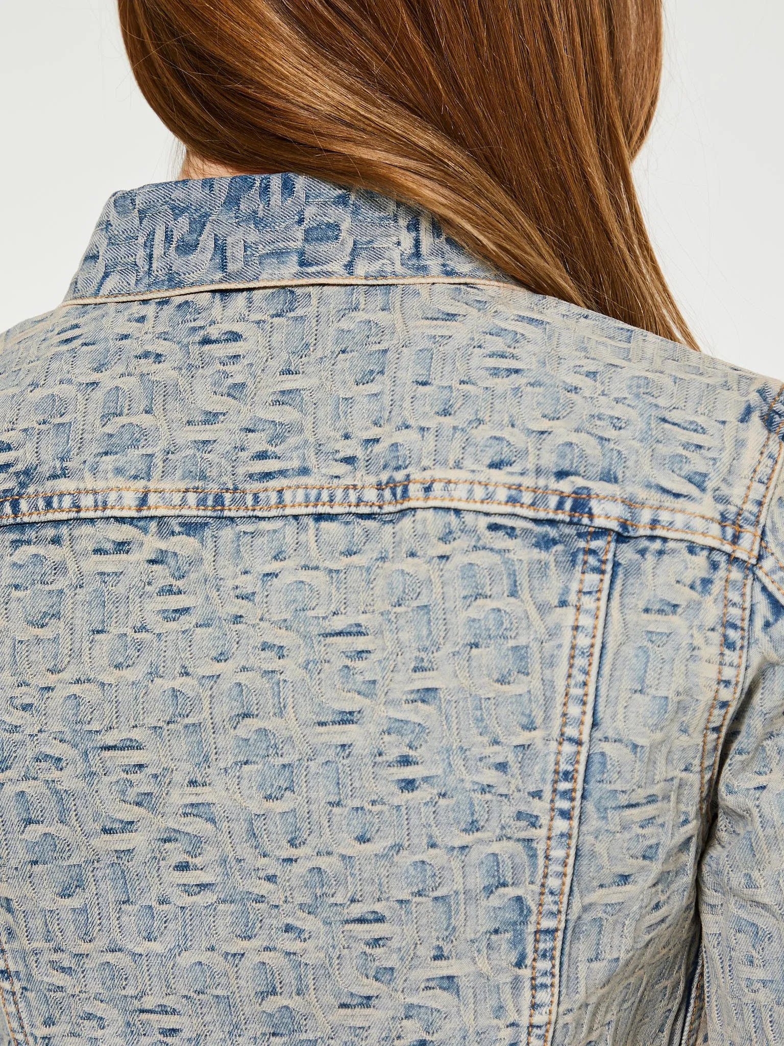 Denim Jacket in Blue and Beige