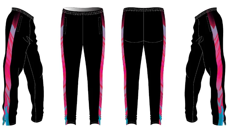 Dyed Tapered Warm-Up Pants w/ Sublimation Side Panels