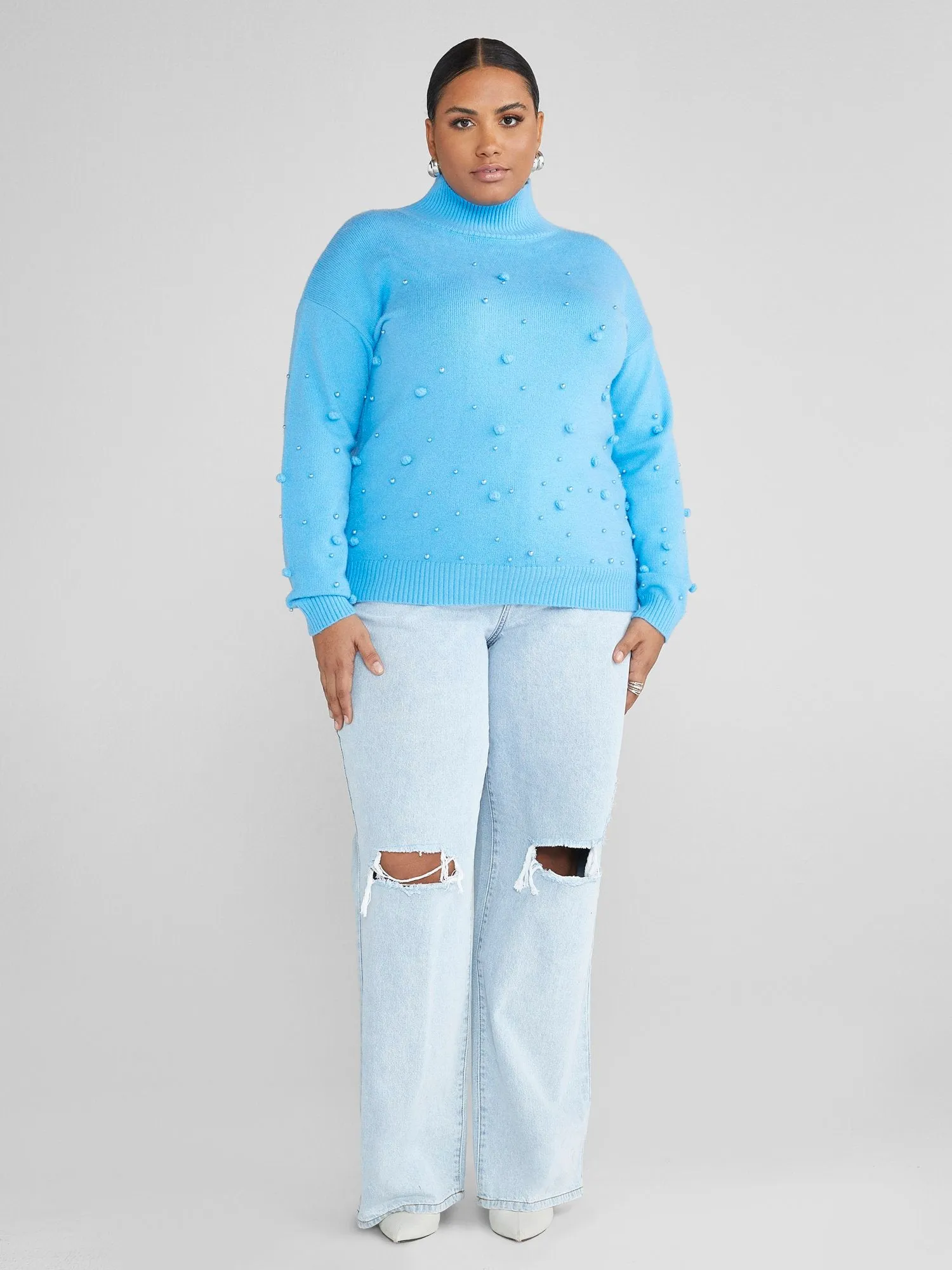 Elayne Embellished Turtleneck Sweater