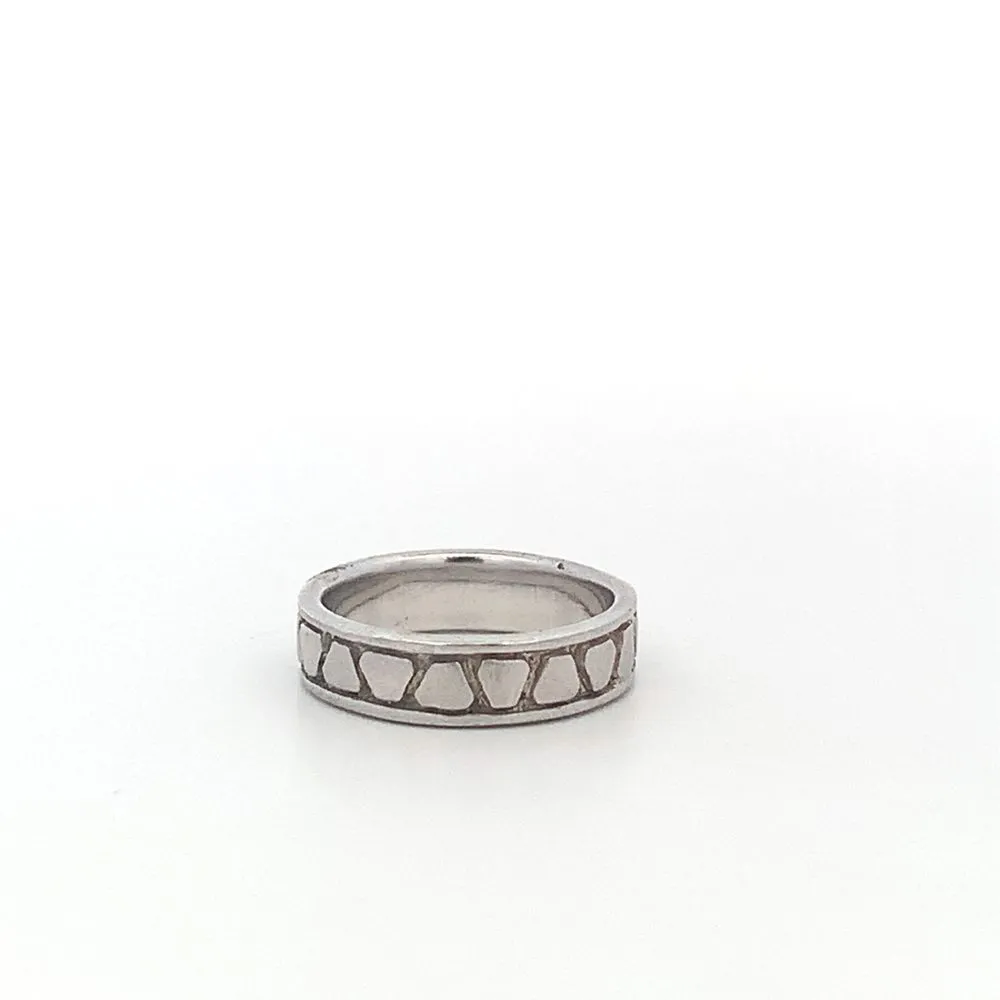 Erin Sandblasted 925 Sterling Silver Wedding Band Ring 4