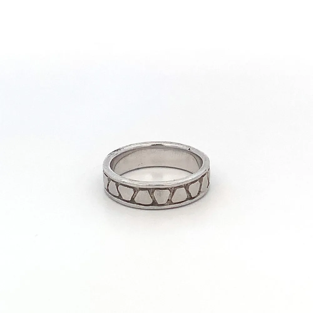 Erin Sandblasted 925 Sterling Silver Wedding Band Ring 4