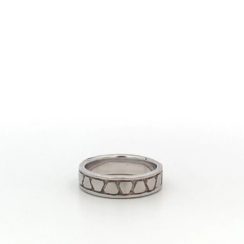 Erin Sandblasted 925 Sterling Silver Wedding Band Ring 4