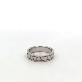 Erin Sandblasted 925 Sterling Silver Wedding Band Ring 7