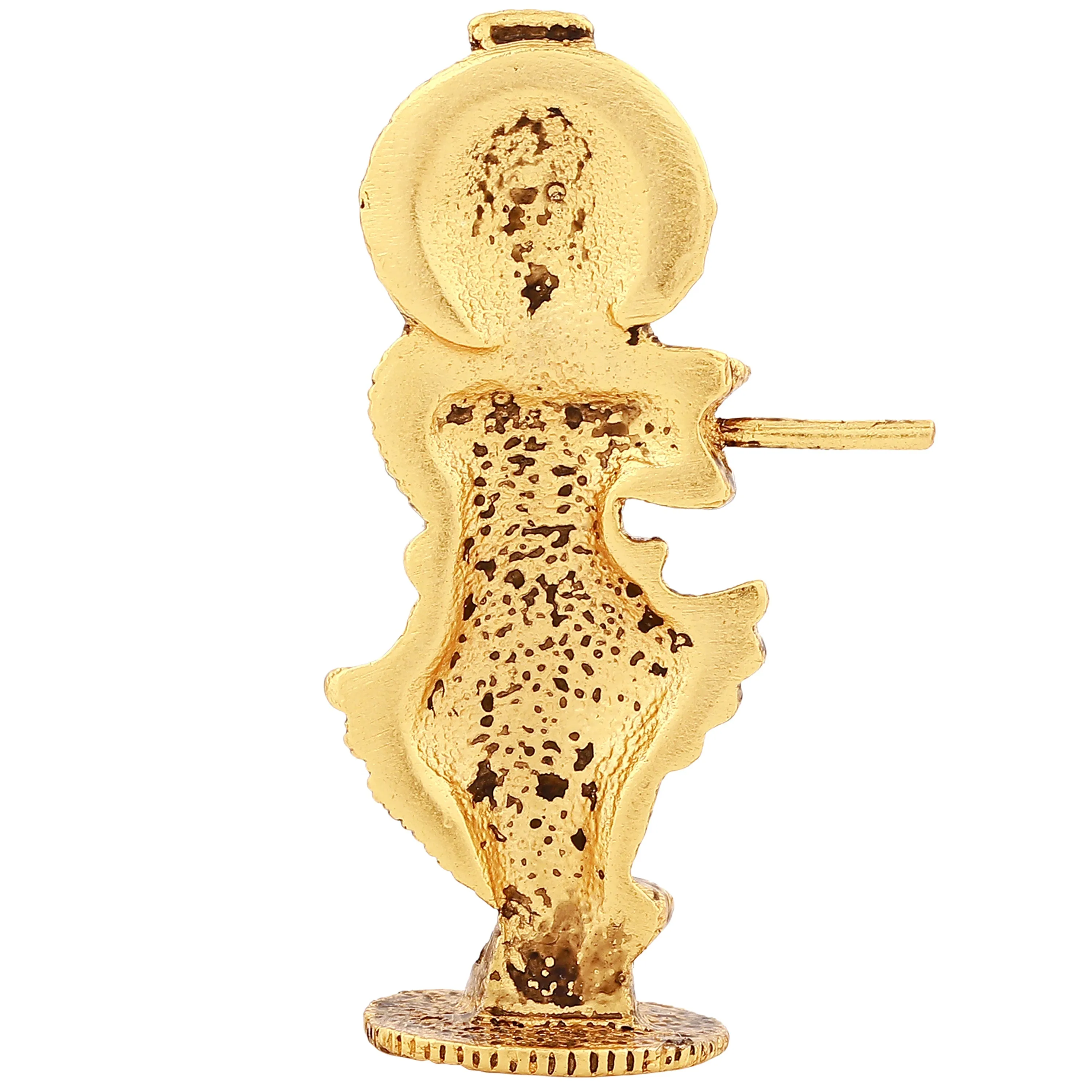 Estele Gold Plated Antique Divine Lord Krishna Idol for Home/Car Decor.