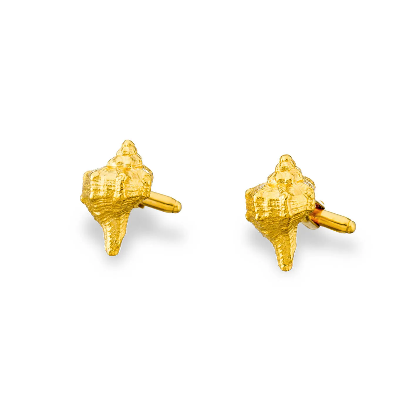 Extravaganza Seashell – cufflinks - silver 925 – gold plated