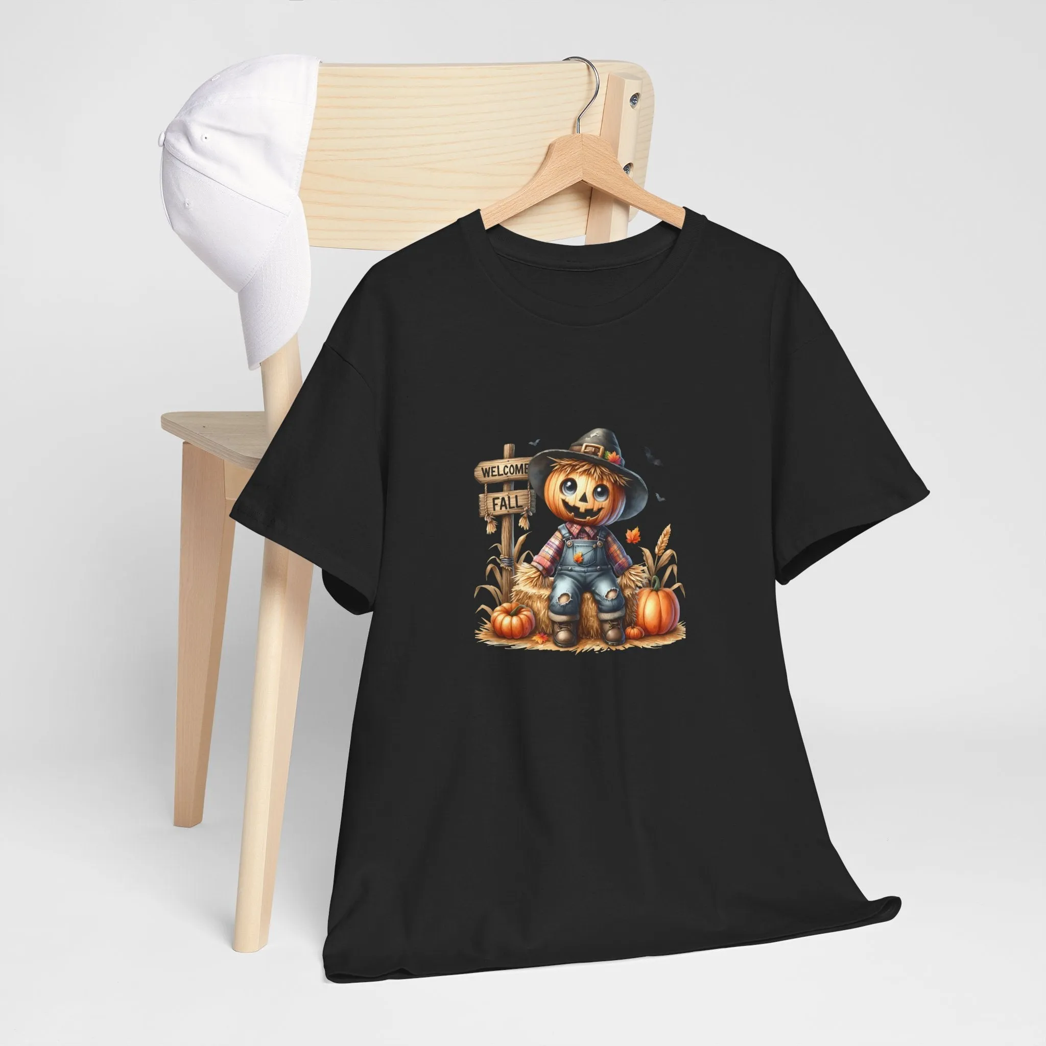 Fall Scarecrow Unisex Heavy Cotton Tee