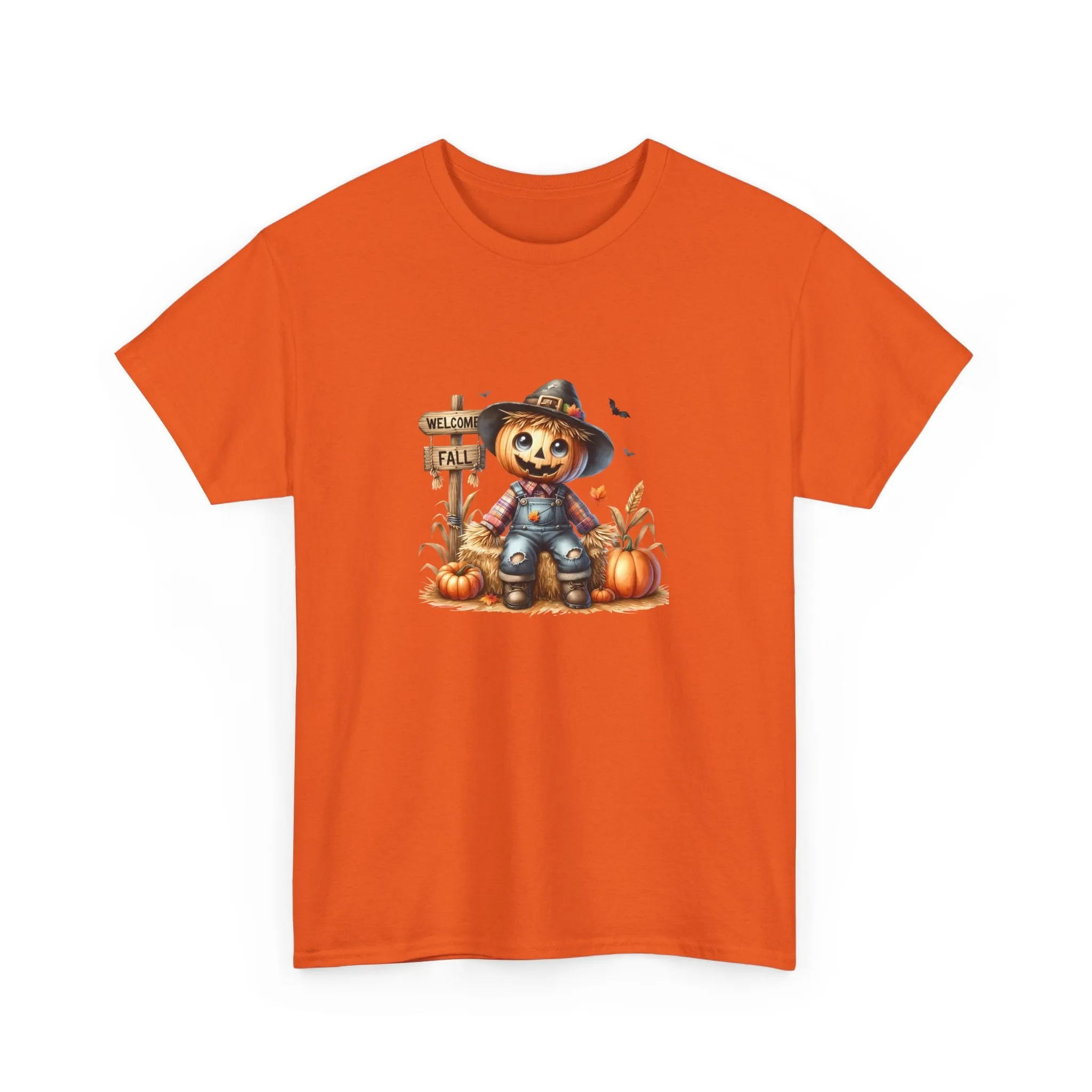 Fall Scarecrow Unisex Heavy Cotton Tee