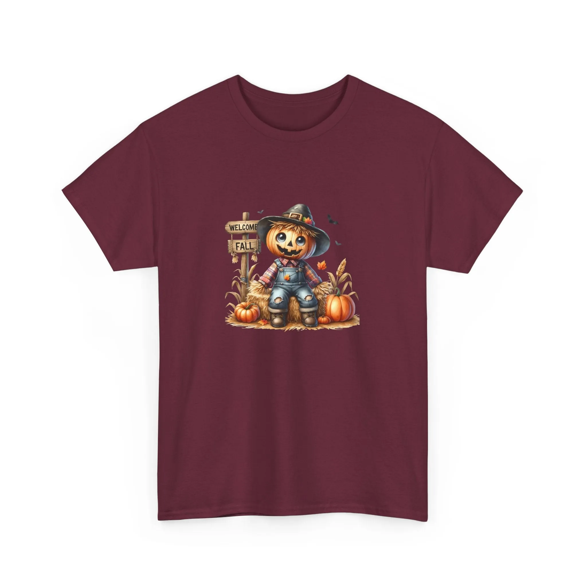 Fall Scarecrow Unisex Heavy Cotton Tee