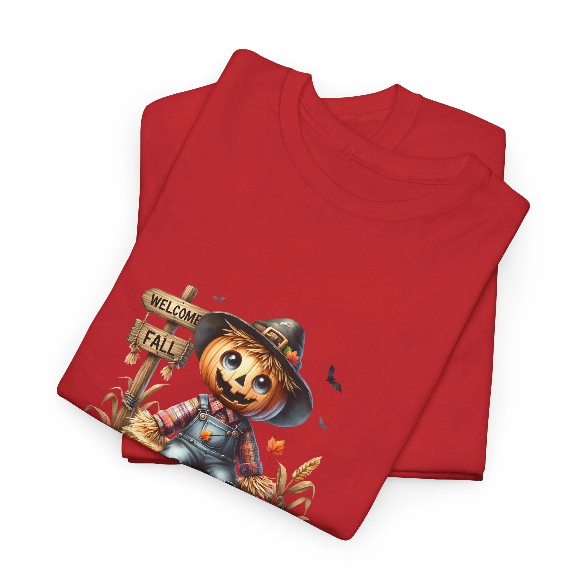 Fall Scarecrow Unisex Heavy Cotton Tee