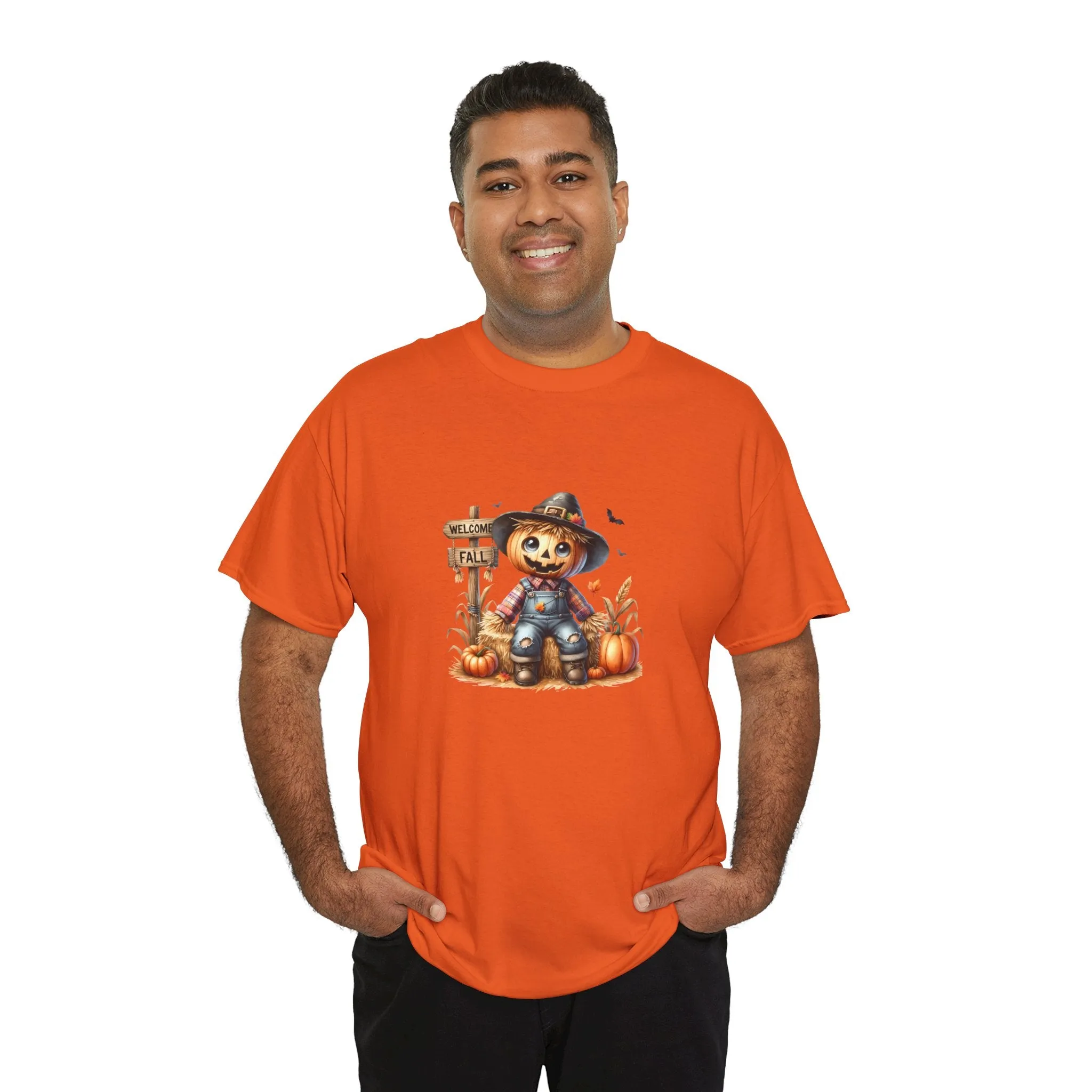 Fall Scarecrow Unisex Heavy Cotton Tee