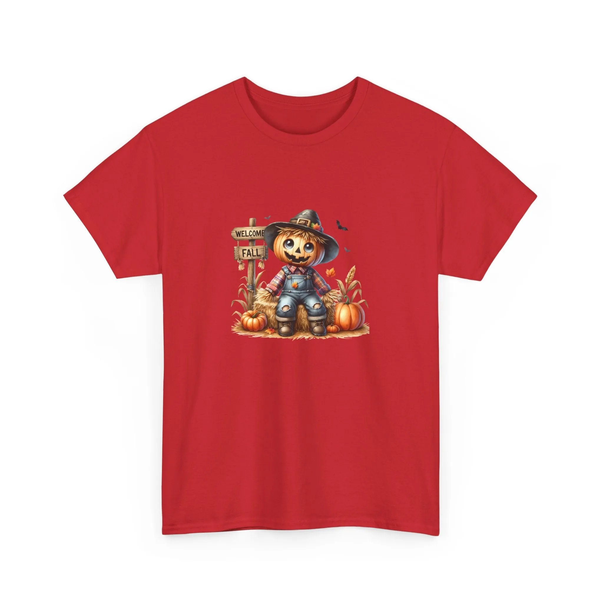 Fall Scarecrow Unisex Heavy Cotton Tee