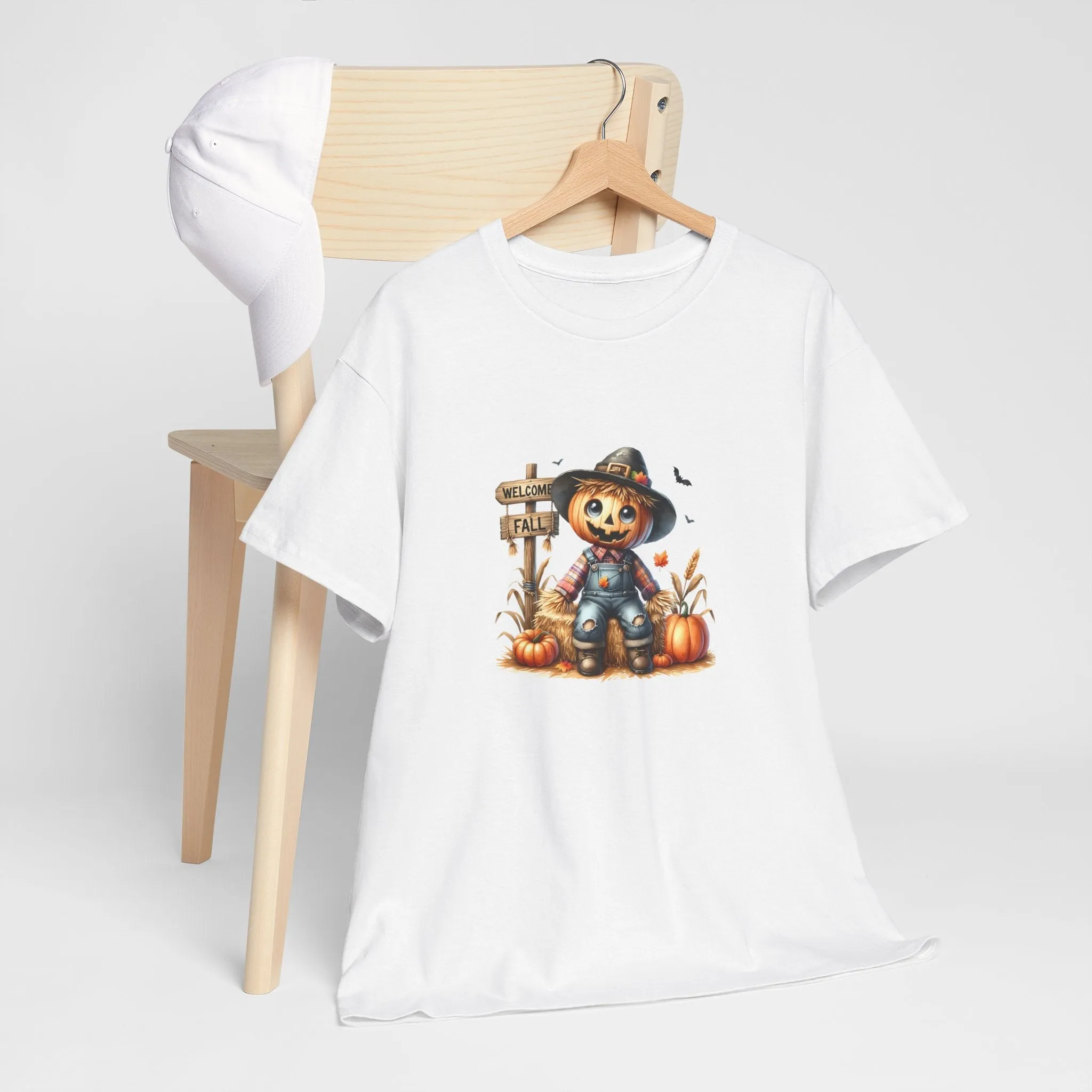 Fall Scarecrow Unisex Heavy Cotton Tee