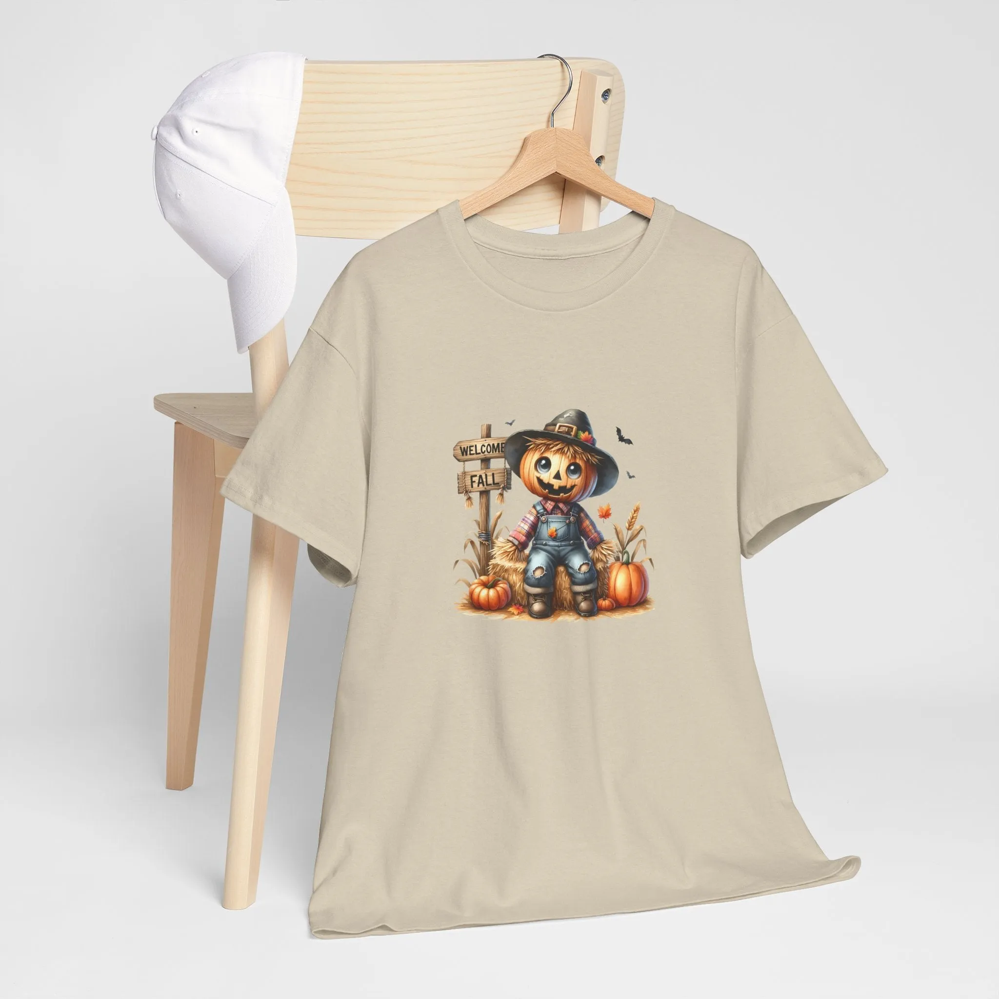 Fall Scarecrow Unisex Heavy Cotton Tee