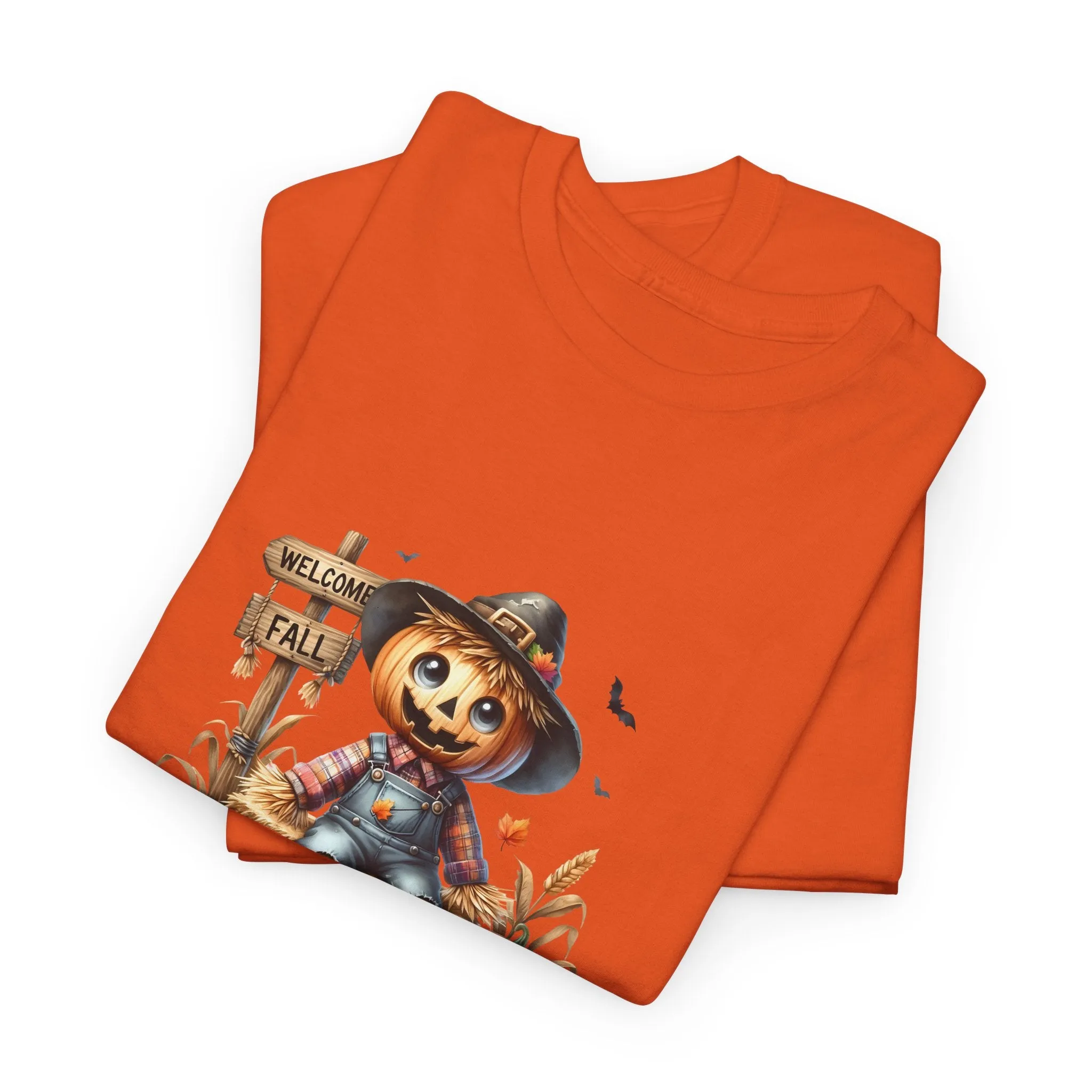 Fall Scarecrow Unisex Heavy Cotton Tee