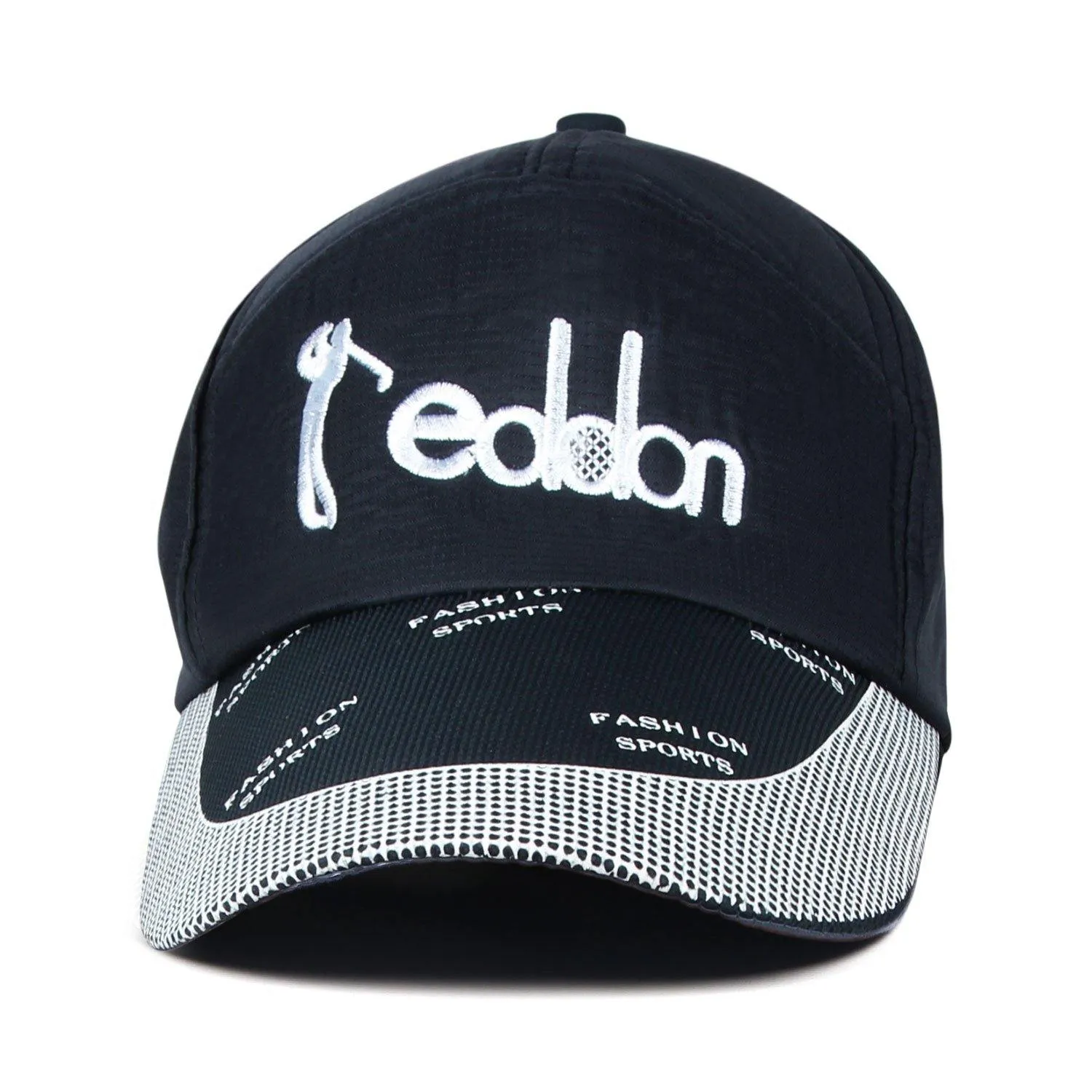 Fashionable Cotton Adjustable Summer Sports Cap with Stylish Brim For Men - Navy