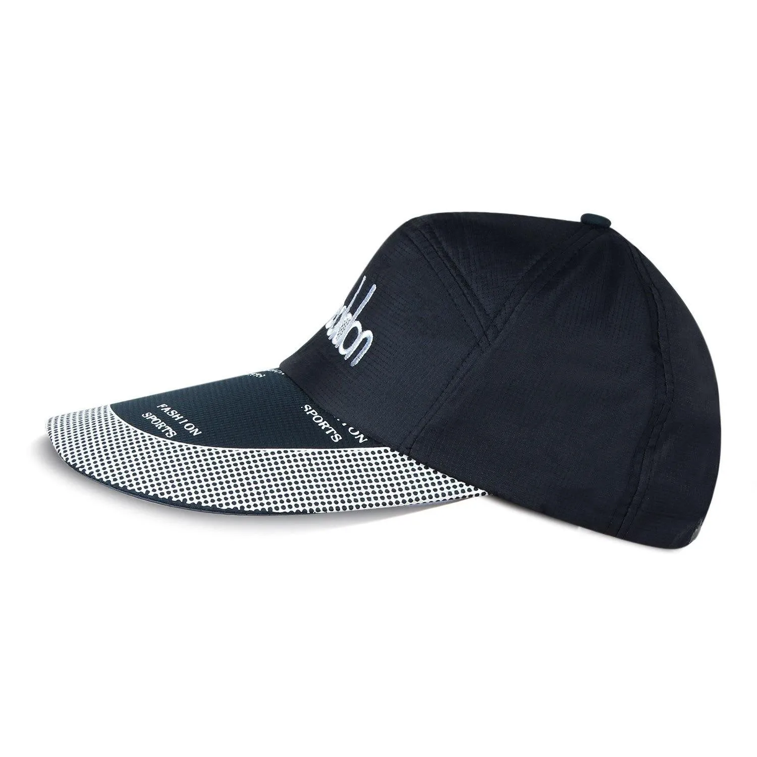 Fashionable Cotton Adjustable Summer Sports Cap with Stylish Brim For Men - Navy