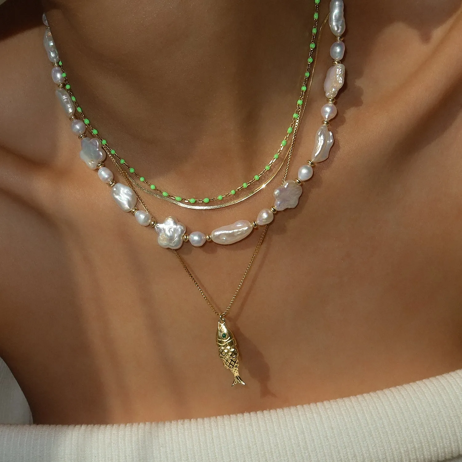 Fish Necklace | Emerald