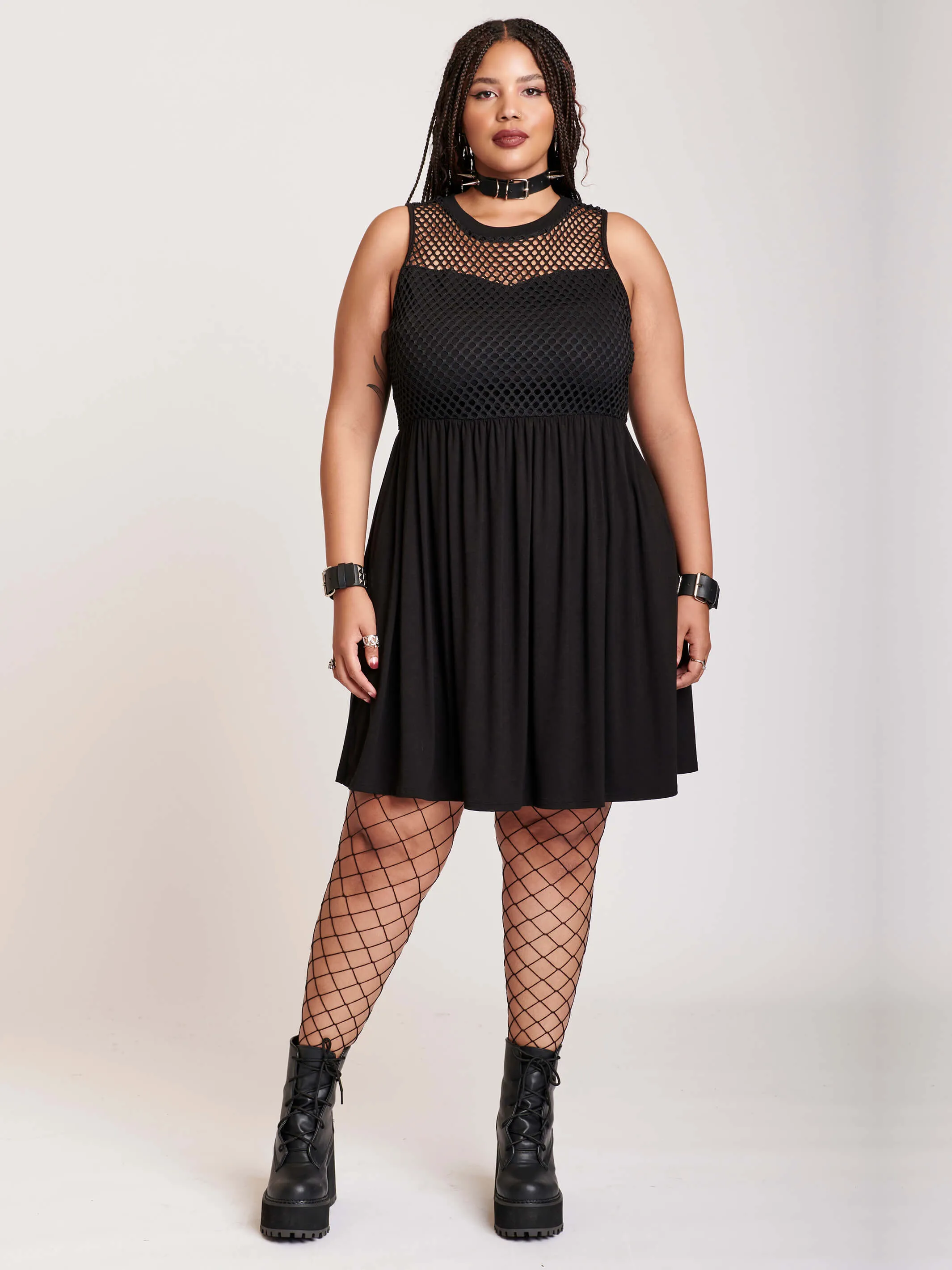 Fishnet Little Black Dress