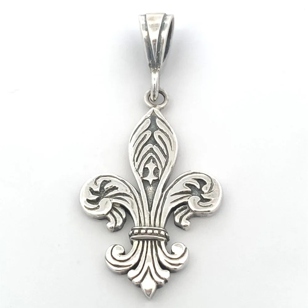 Fleur-de-Lis  925 Sterling Silver Pendant